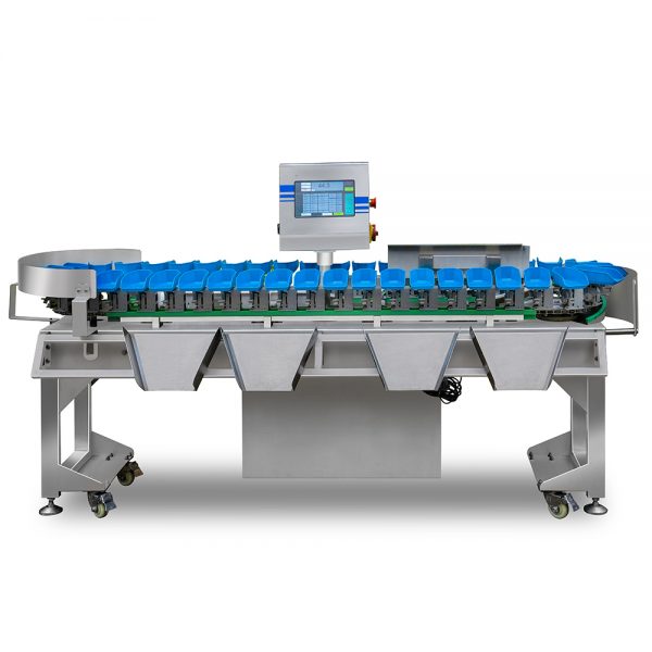 the front image of rotating trays grading and combination weigher