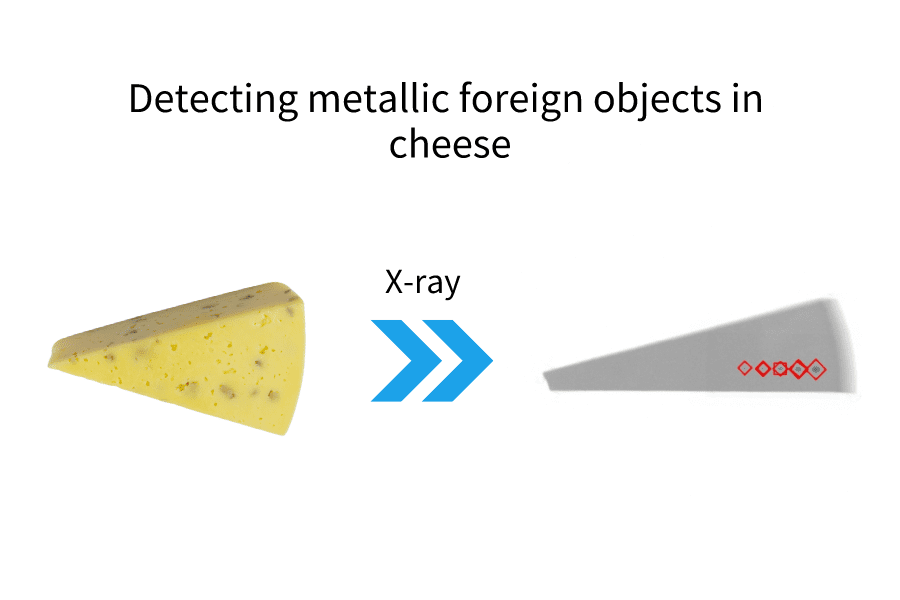 detecting cheese by x ray inspection system