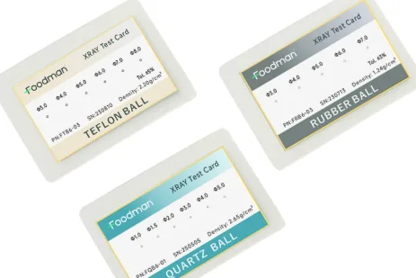 custom material x ray machine test cards