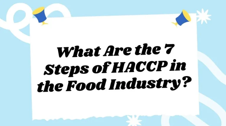 what are the 7 steps of haccp in the food industry
