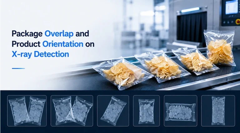 package overlap and product orientation on x ray detection